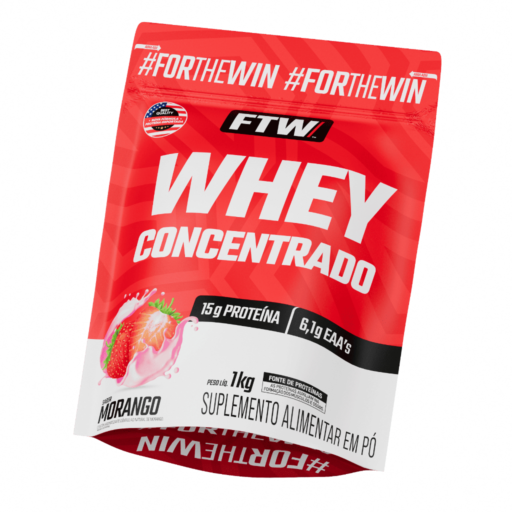 FTW Whey Protein Concentrado 1kg Refil – 15g de Proteína Por Dose