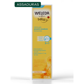 Creme Weleda Pomada Prevenção Assaduras Calêndula Babycreme Troca Fralda 120ml Tamanho Viagem
