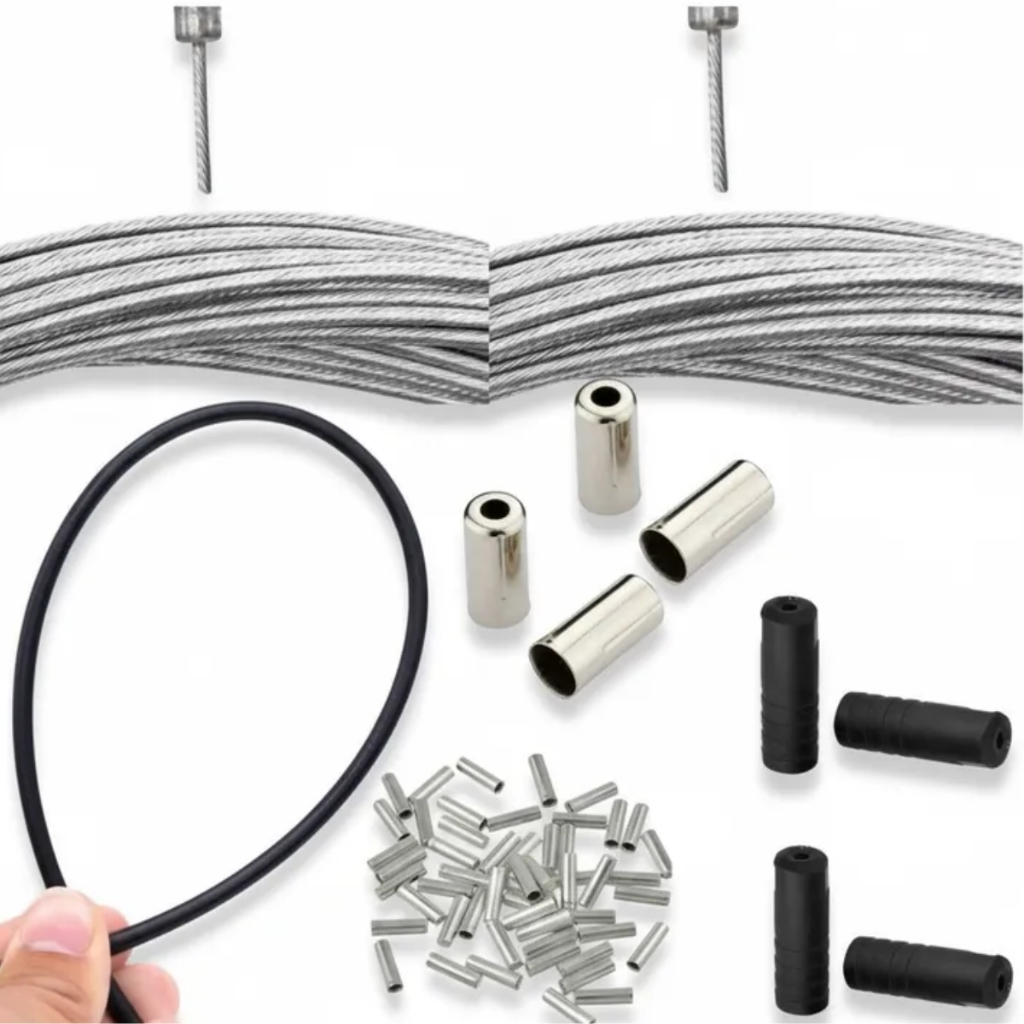 Kit Cabo De Câmbio Universal  4 Metros Conduíte Linear Com Terminais De Alumínio PVC E Cabo De Aço