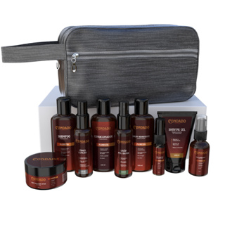 Kit Barba Masculino 10 Itens Completo Shampoo Condicionador Modelador Óleo Balm Tônico Necessaire em Oferta na Shopee