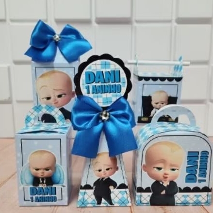 Kit Caixinhas Personalizadas Poderoso Chefinho PEGUE E MONTE