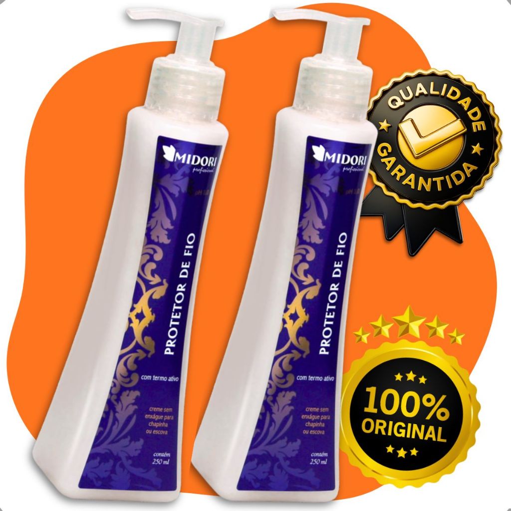 Kit 2 Protetor Térmico Fios De Cabelos Midori Profissional