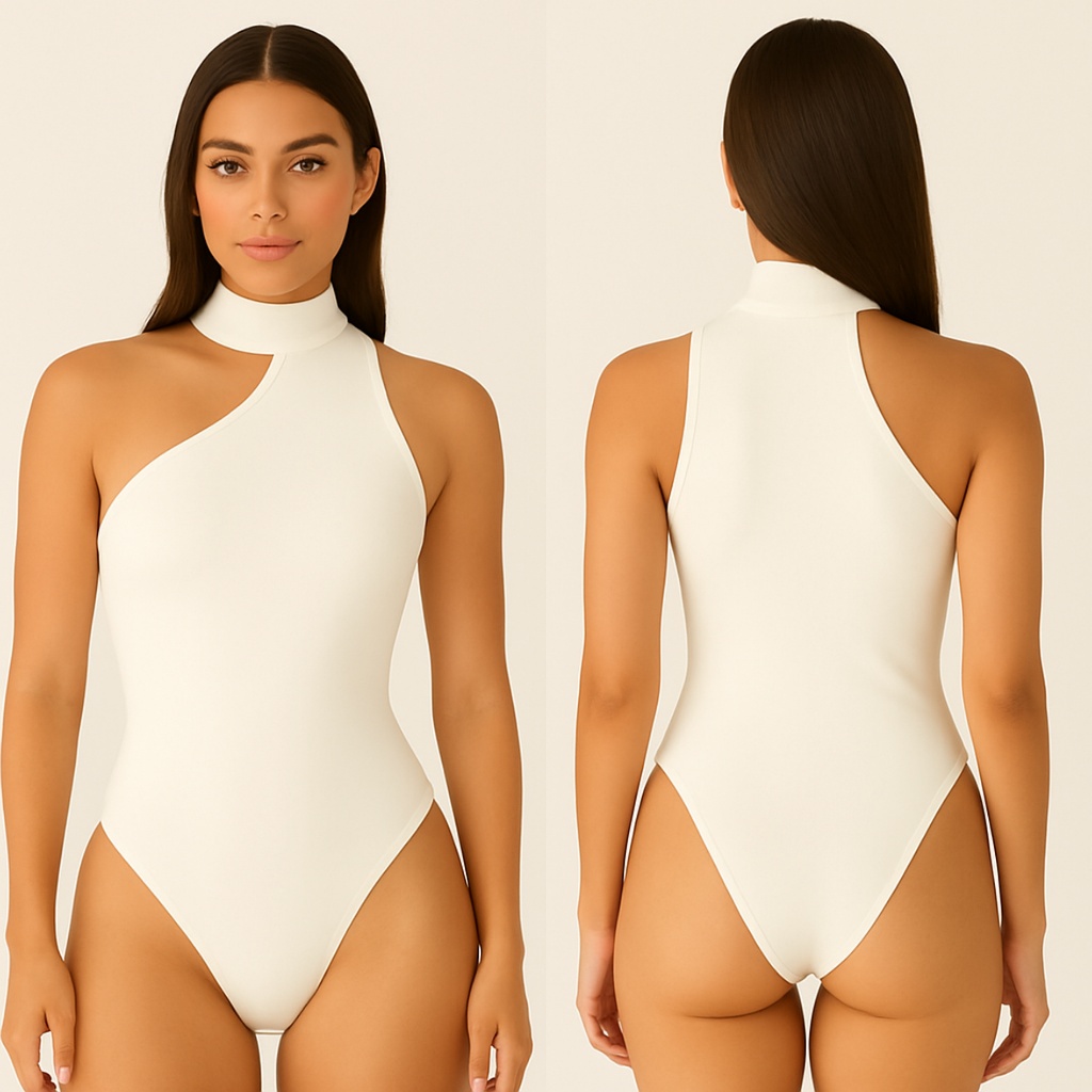Body Feminino Mula Manca com Gola Alta Moda Verão Praia