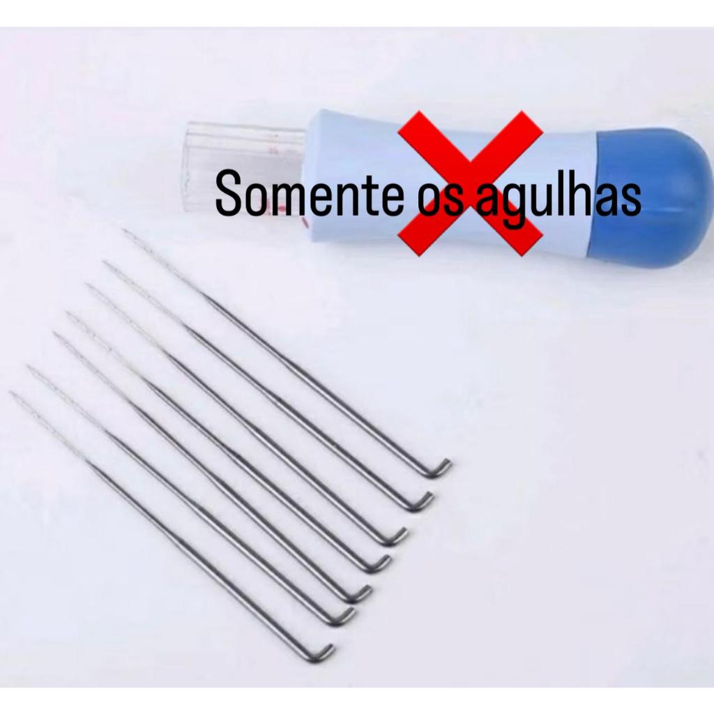 7 Agulhas Máquina Manual De Injetar Fios Cabelo Prótese Cap