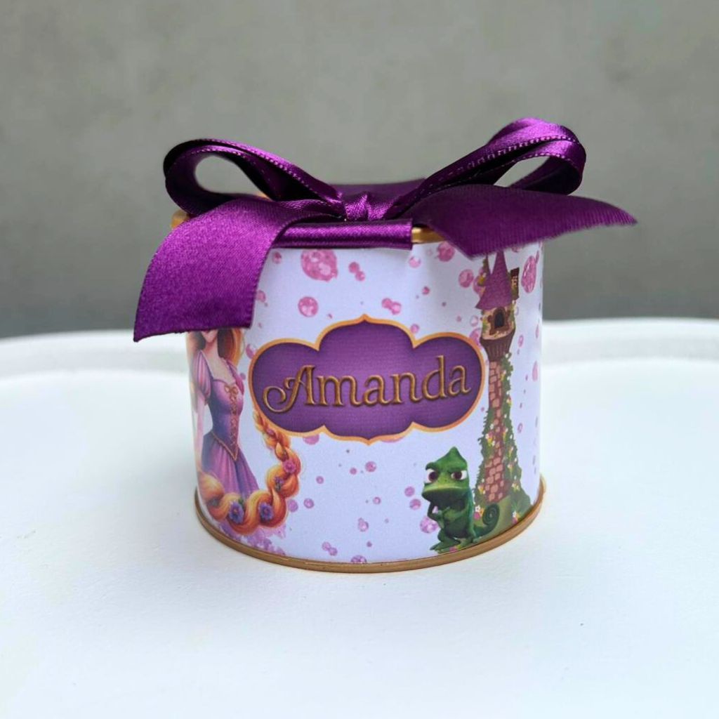 Kit Tubolatas personalizadas 5×6 - Lembrancinha aniversário Enrolados / Rapunzel - Lembrancinha personalizada enrolados