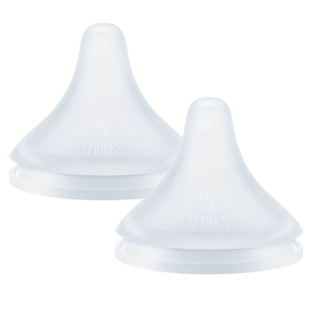 Kit 2 Bicos Reposição Mamadeira NUK Perfect Match Silicone Macio Válvula Anticólica Fluxo Variável em Oferta na Shopee