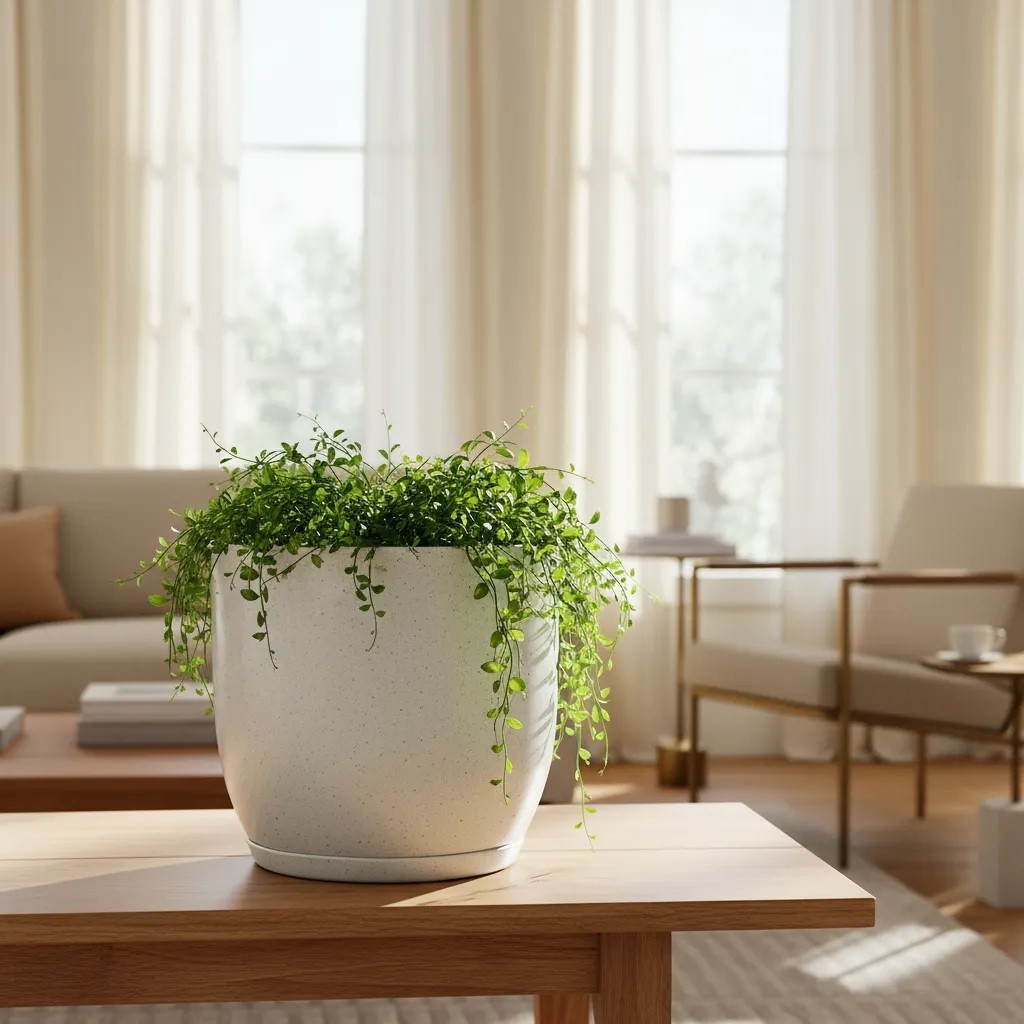 Vaso Planta Grande Decorativo Polietileno Bojo Liso Marmorizado Jardim N3 Casa Sala Jardim Premium