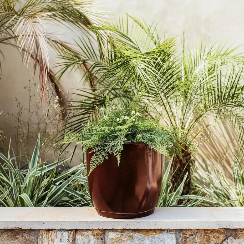 Vaso de Planta Polietileno Bojo Liso Polietileno Decoração Marmorizado Jardim N2 Premium
