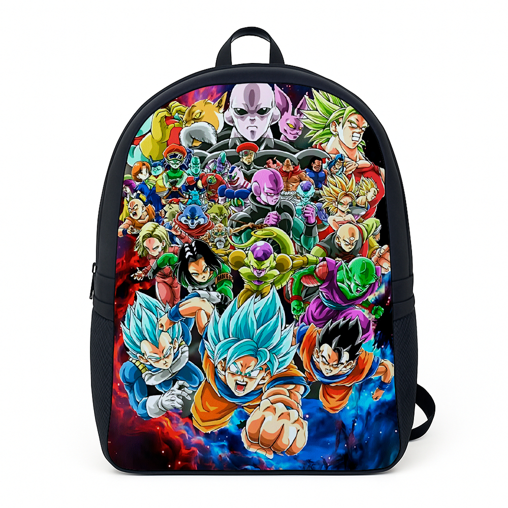Mochila DRGN BLL Anime Sayajins Goku Vegeta Alça Reforçada Infantil Juvenil de Lona em Oferta na Shopee