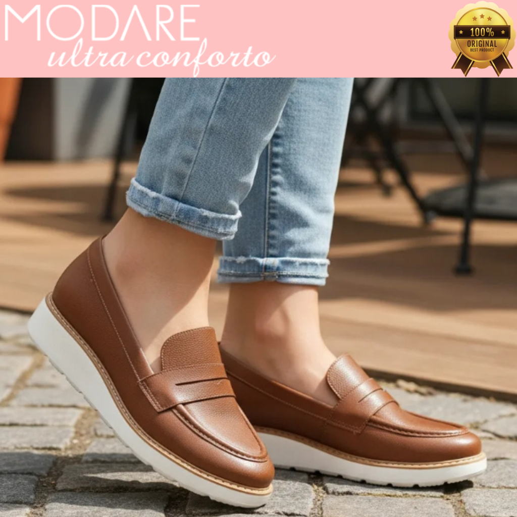 Sapato Mocassim Modare Feminino 7400100 Ultraconforto Ortopédico Leve Original