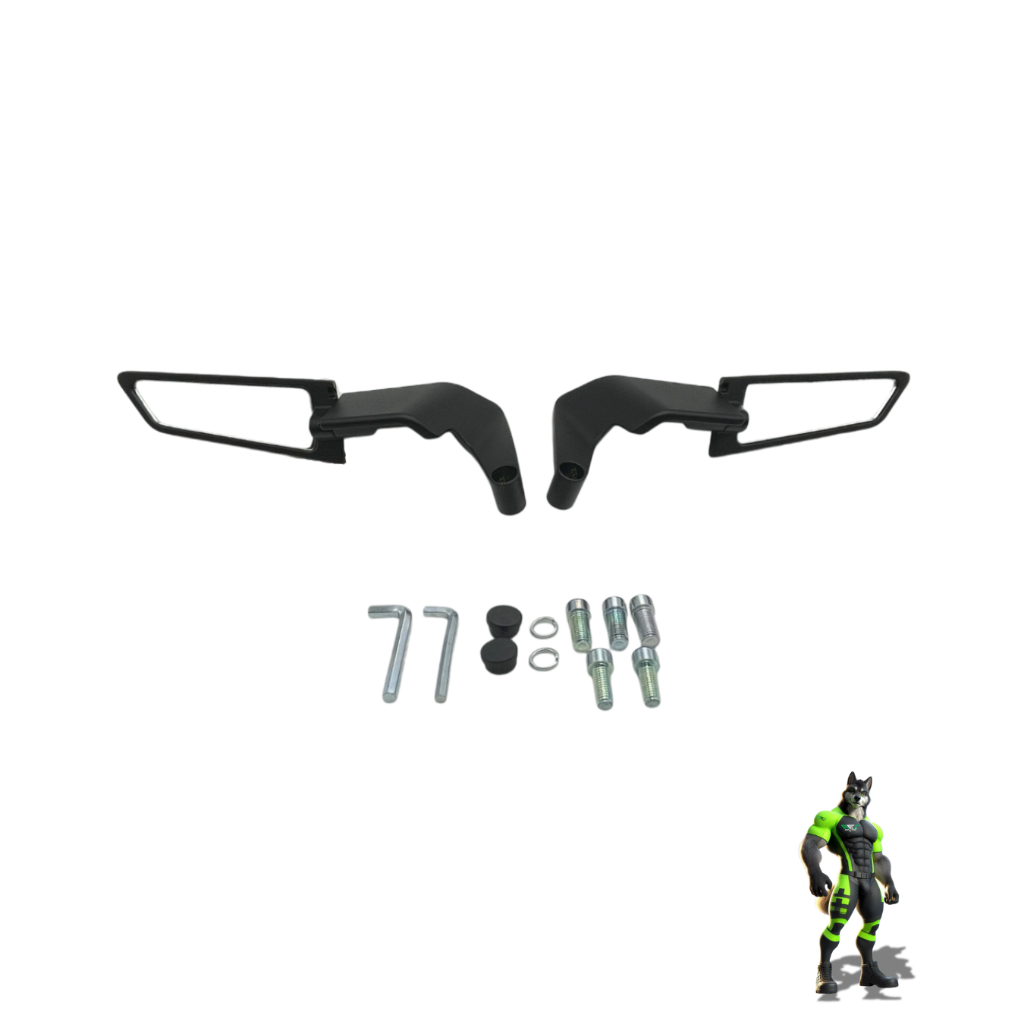 Retrovisor ASA DE VENTO Modelo Airfoil  Fixo Para Motos HONDA/YAMAHA PAR em Oferta na Shopee