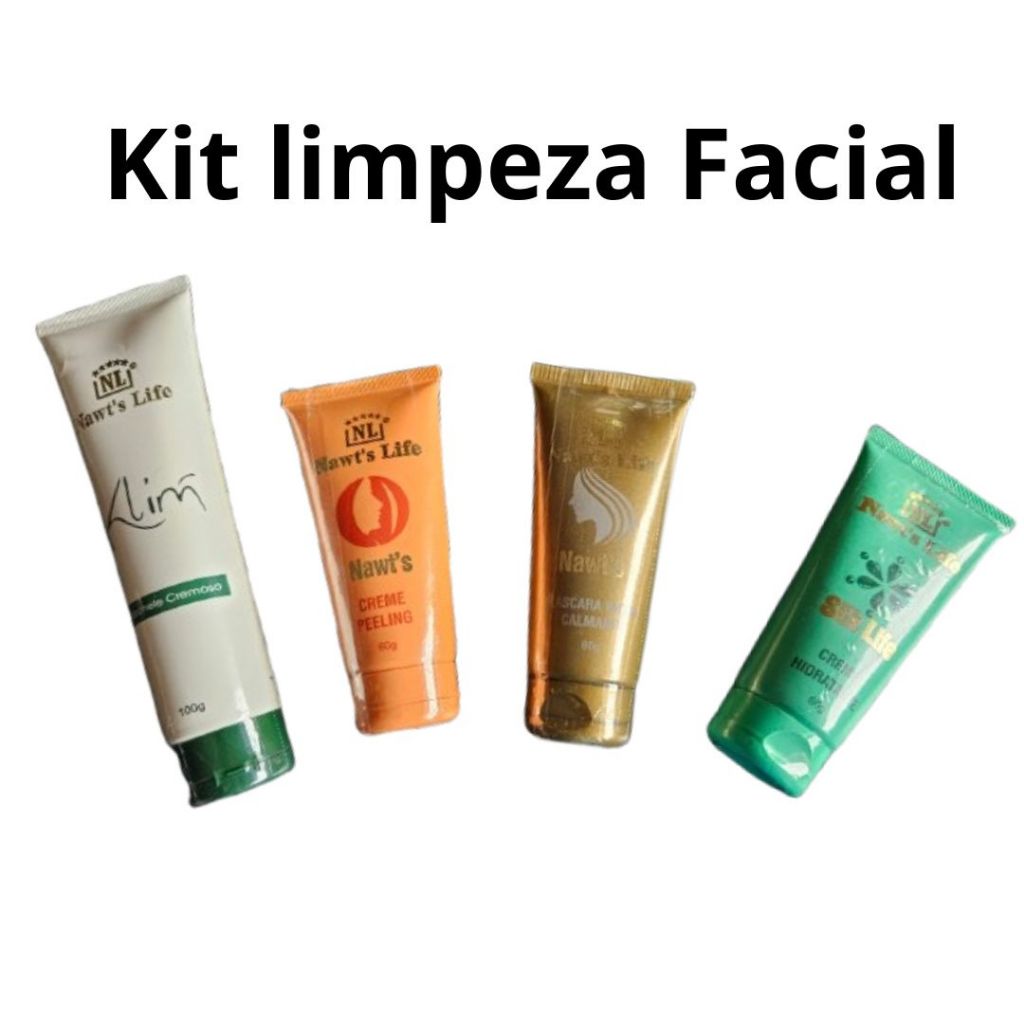 Kit limpeza de pele - Nawts Life (sabonete 100g, Peeling 60g, máscara acalmante 60g e hidratante 60g)