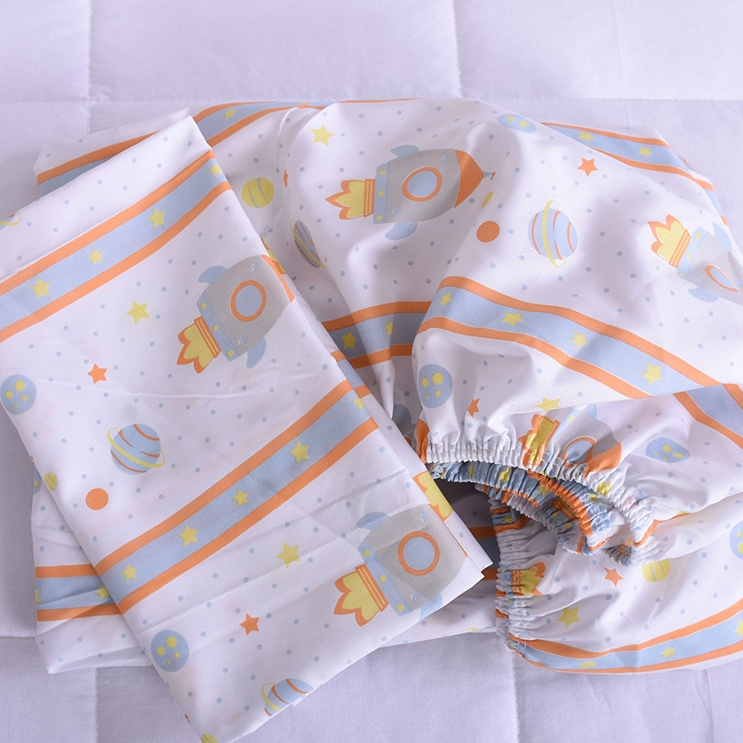 Jogo de Lençol Estampado Micropercal para Berço Padrão Americano - 02 Peças em Oferta na Shopee