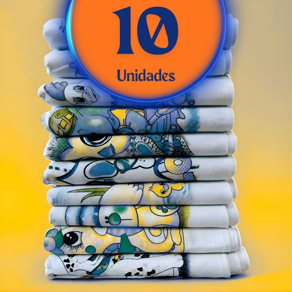 Kit Pano De Prato Branco Estampado Bainha (70x40cm) em Oferta na Shopee