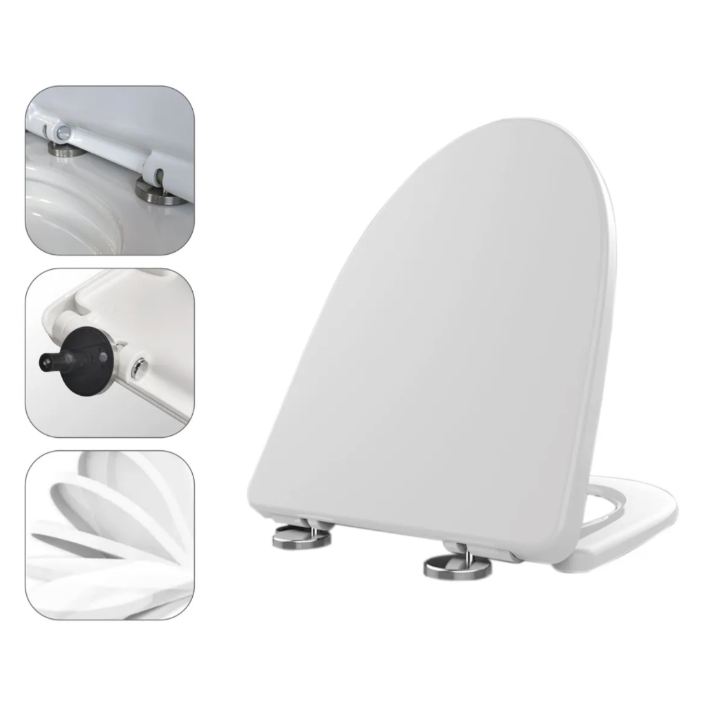 Assento Sanitário Inowar Fechamento Suave Soft Close Modelo Plezi Cor Branco - Pronta Entrega Oi