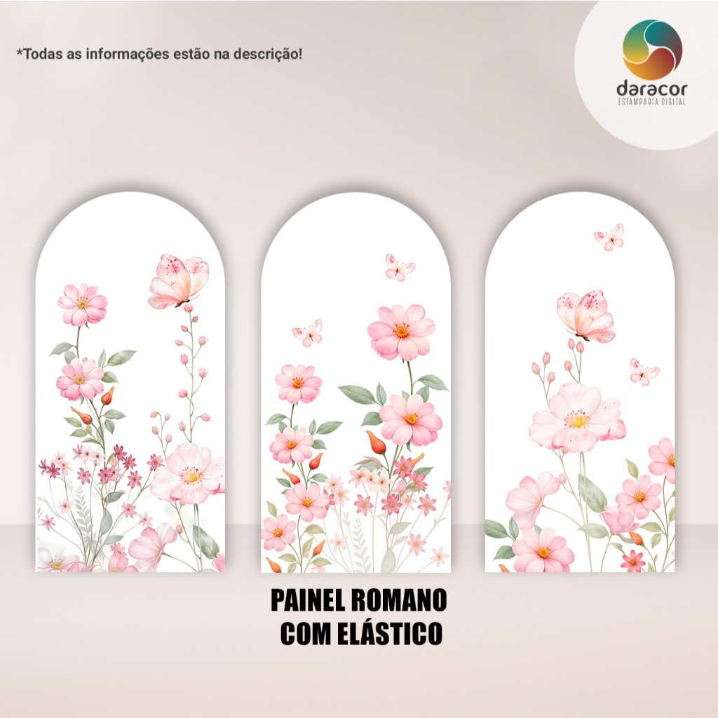 3 Capas de Painéis Jardim de Borboletas Romano C/Elástico e Retangular C/Overlock Tam Diversos - Face Única em Oferta na Shopee