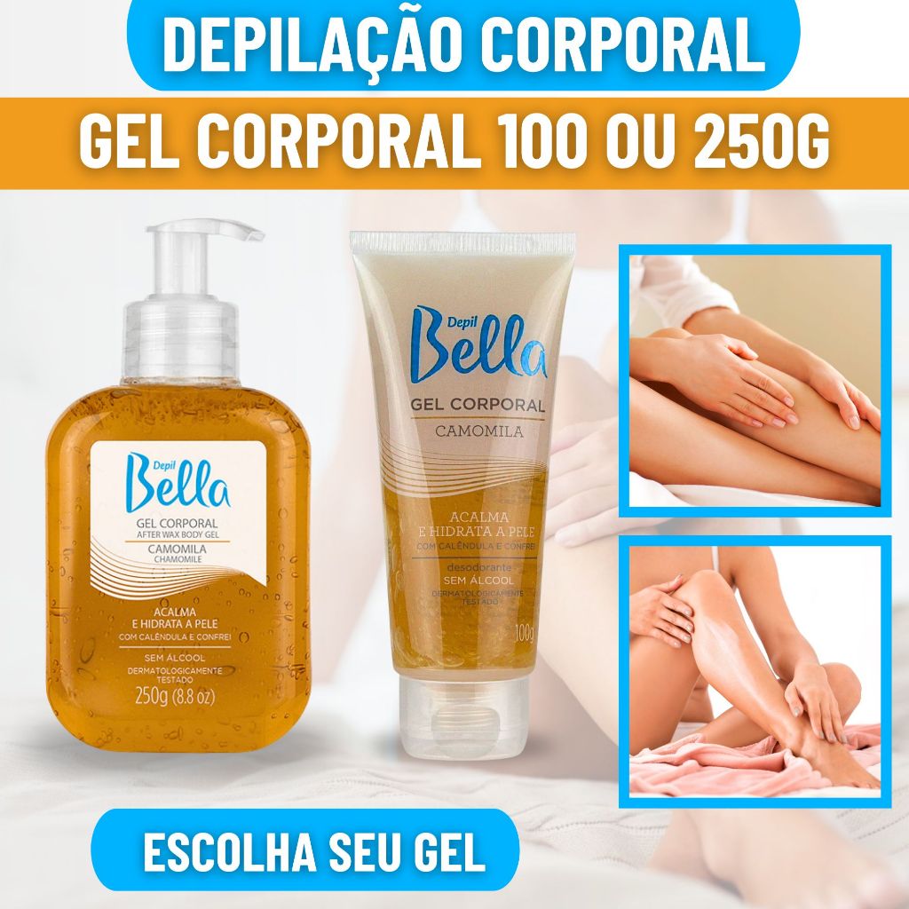 Gel Pós Depilação Calmante de Camomila Depil Bella 100g ou 250g