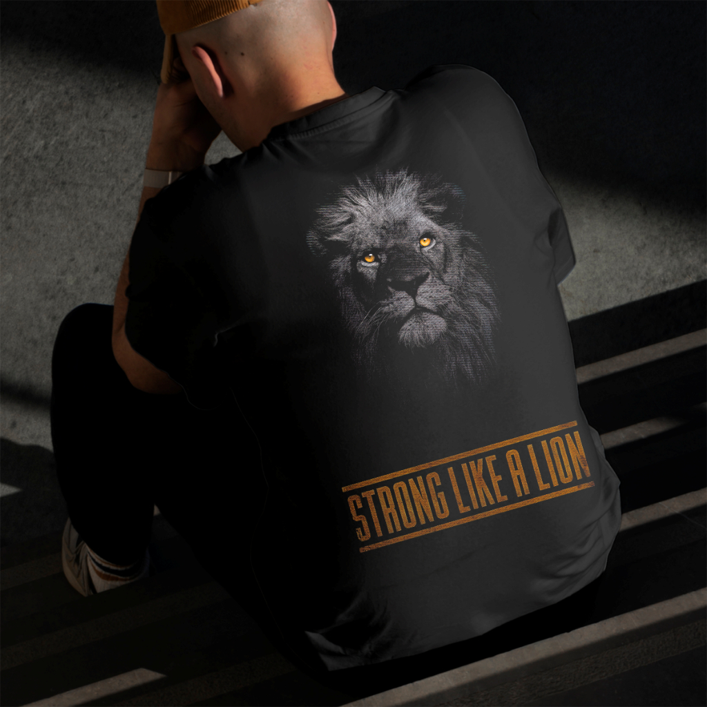 Camiseta Masculina Estampada Leão de Judá 100% Algodão Estilo Conforto Diário Do Tamanho P ao GG