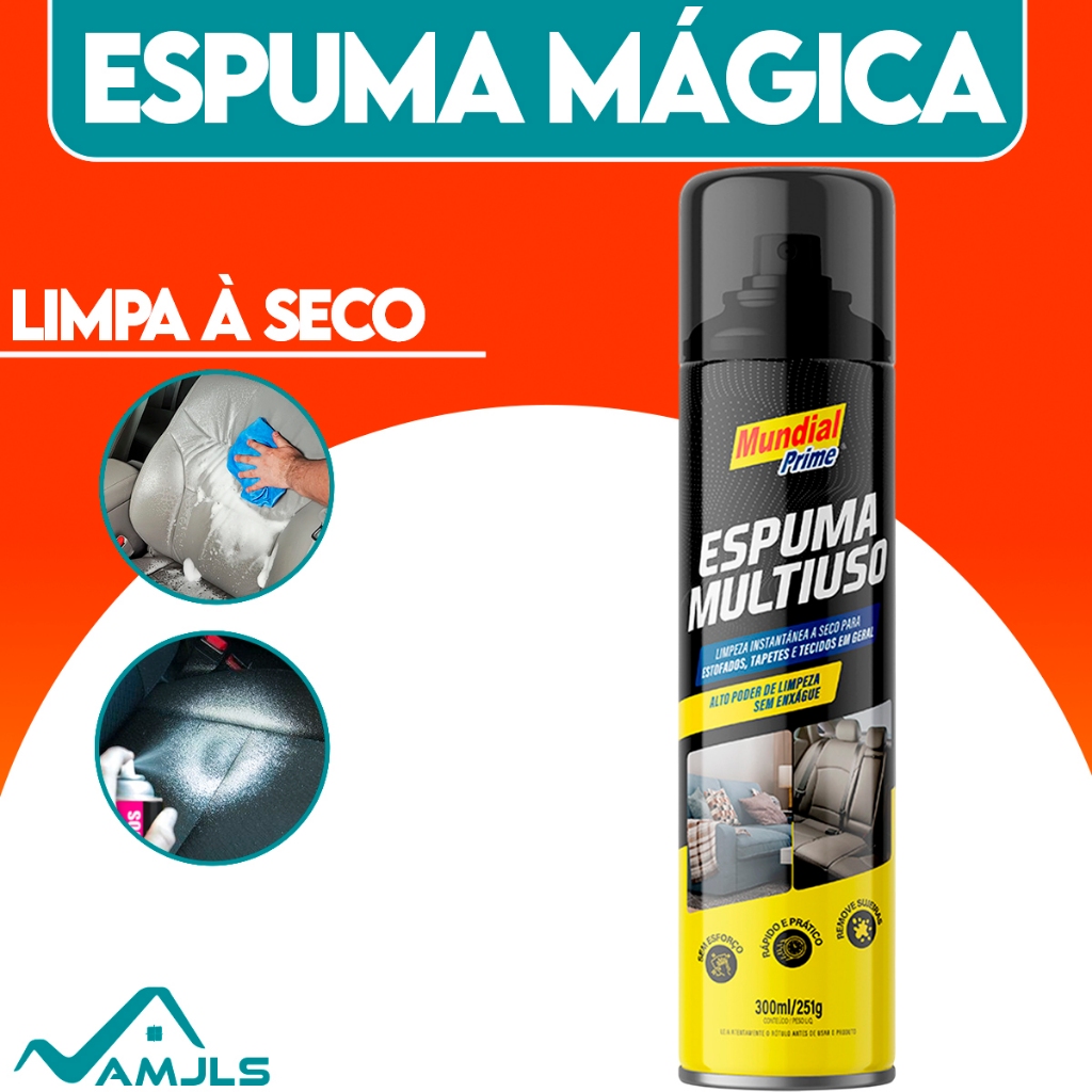 Espuma Limpa Estofados Multiuso 300 Ml - Mundial Prime Kit 2