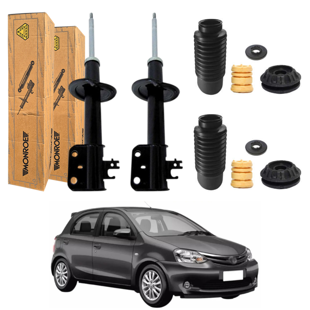 PAR AMORTECEDOR DIANTEIRO ETIOS 2012 A 2020 MONROE + KIT