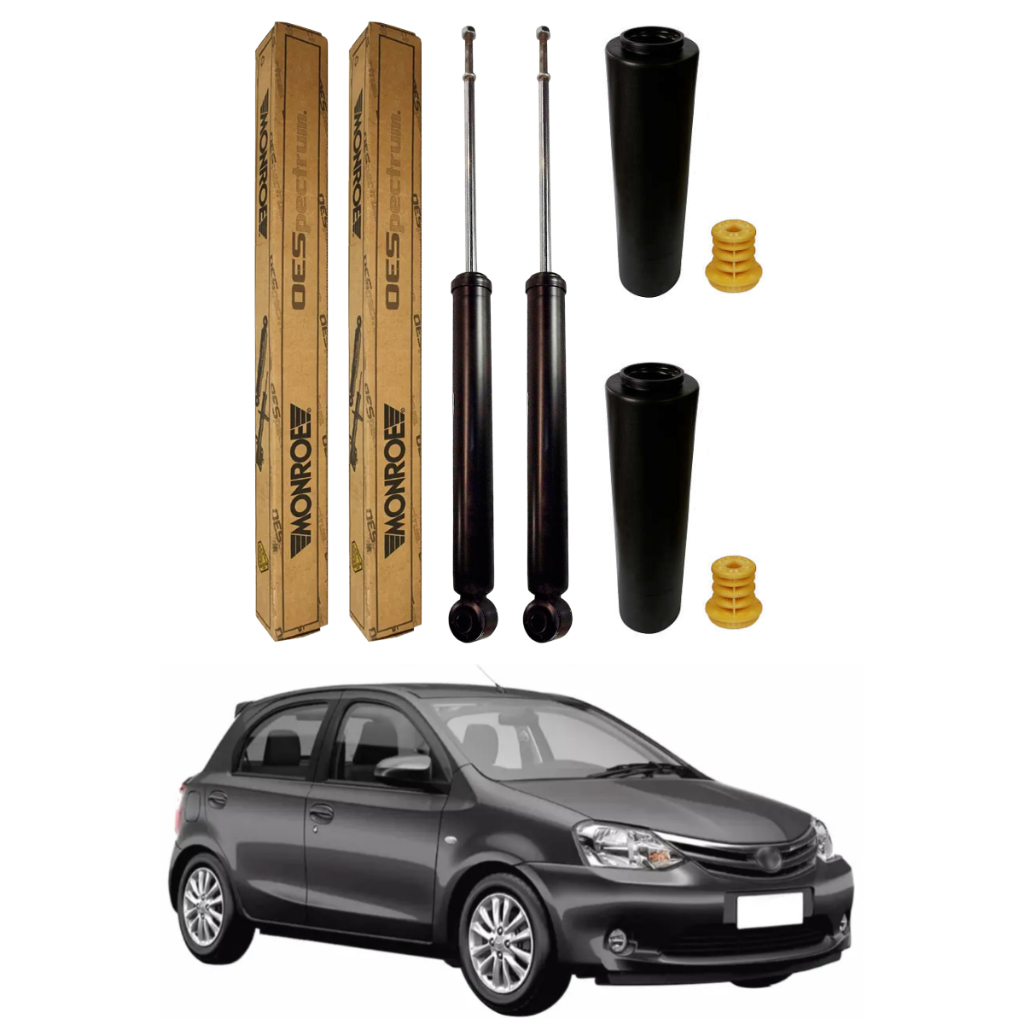PAR AMORTECEDOR TRASEIRO ETIOS 2012 A 2020 MONROE + KIT