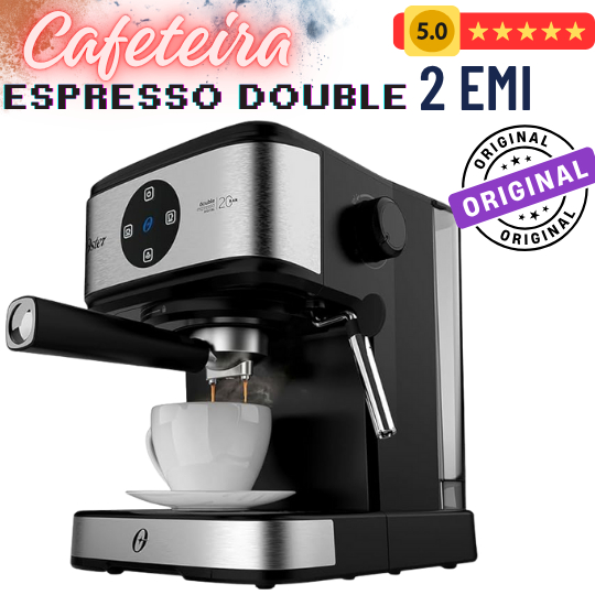 CAFETEIRA ESPRESSO DOUBLE DIGITAL OSTER – CÁPSULA E PÓ |  MÁQUINA DE CAFÉ C/ 20 BAR DE PRESSÃO 127V.