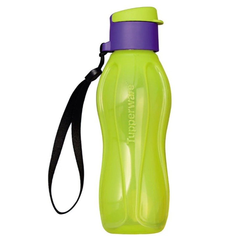 Garrafa Ecotupper 310ml  Com Cordinha Tampa Margarita Tupperware Tupper