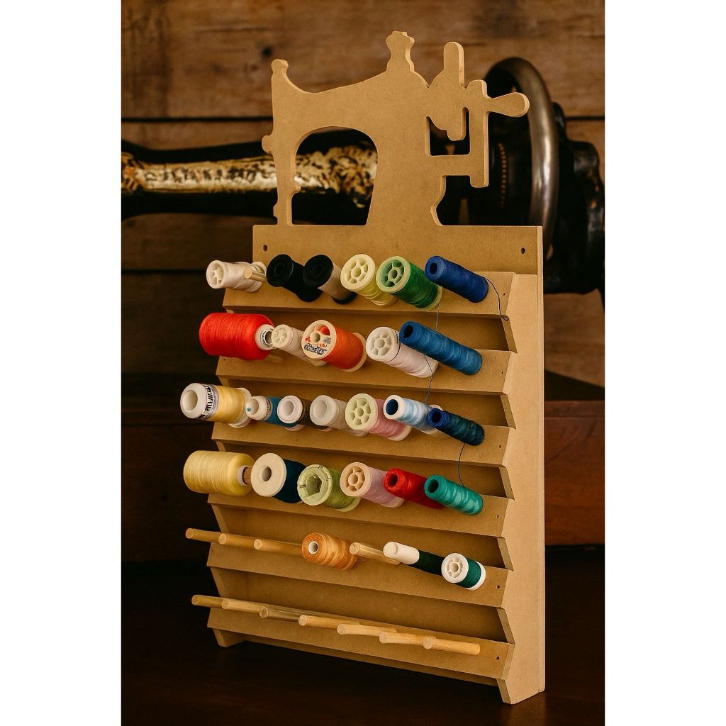 Porta Carreteis De Linha De Costura De Parede 42 Lug MDF CRU em Oferta na Shopee