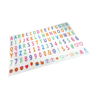 Letras Extras Avulsas Para uso em Luminária Light Box Tamanho A4 Cartela Preta Colorida Emojis