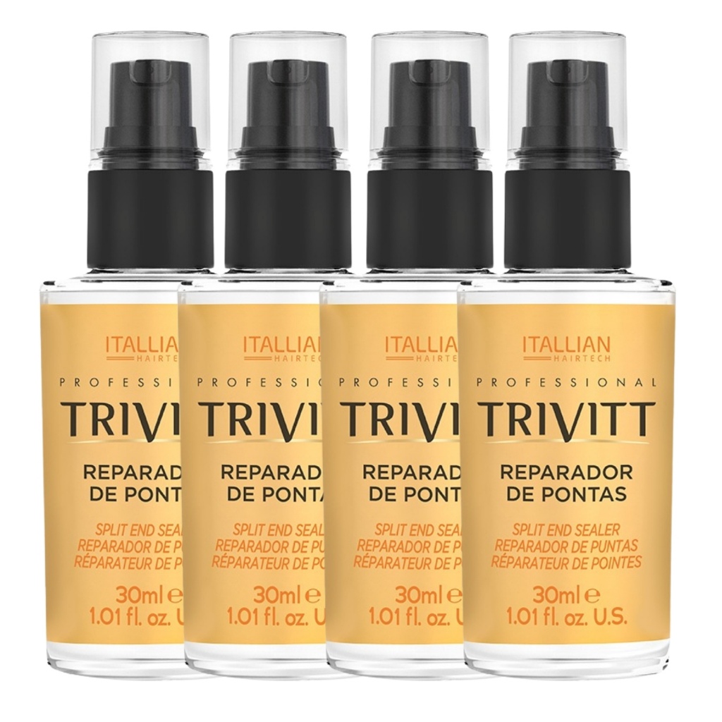 4 Oleo Reparador De Pontas Trivitt Itallian Hairtech em Oferta na Shopee