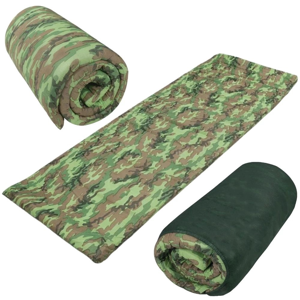 Colchonete Camping Camuflado Verde 1,80m x 0,60m – Confortável, Resistente e Dobrável