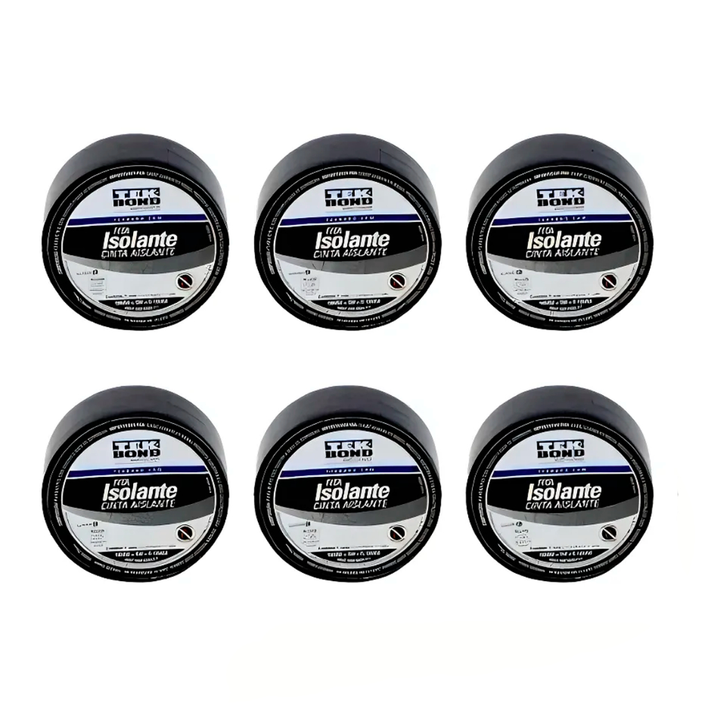 Kit 6 Fitas Isolantes Anti Chamas 19mm 5 Metros Tekbond em Oferta na Shopee