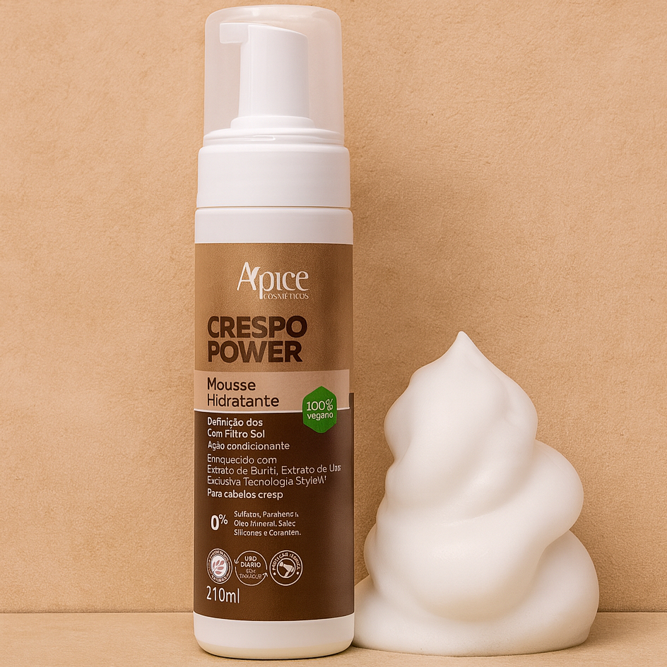 Apse Mousse Hidratante Crespo Power 210 ml - Apice