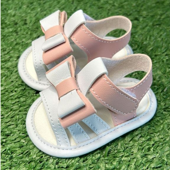 Sandália para Bebê Laço Delicado - Sandalinha Recém Nascido Menina Confortável em Oferta na Shopee