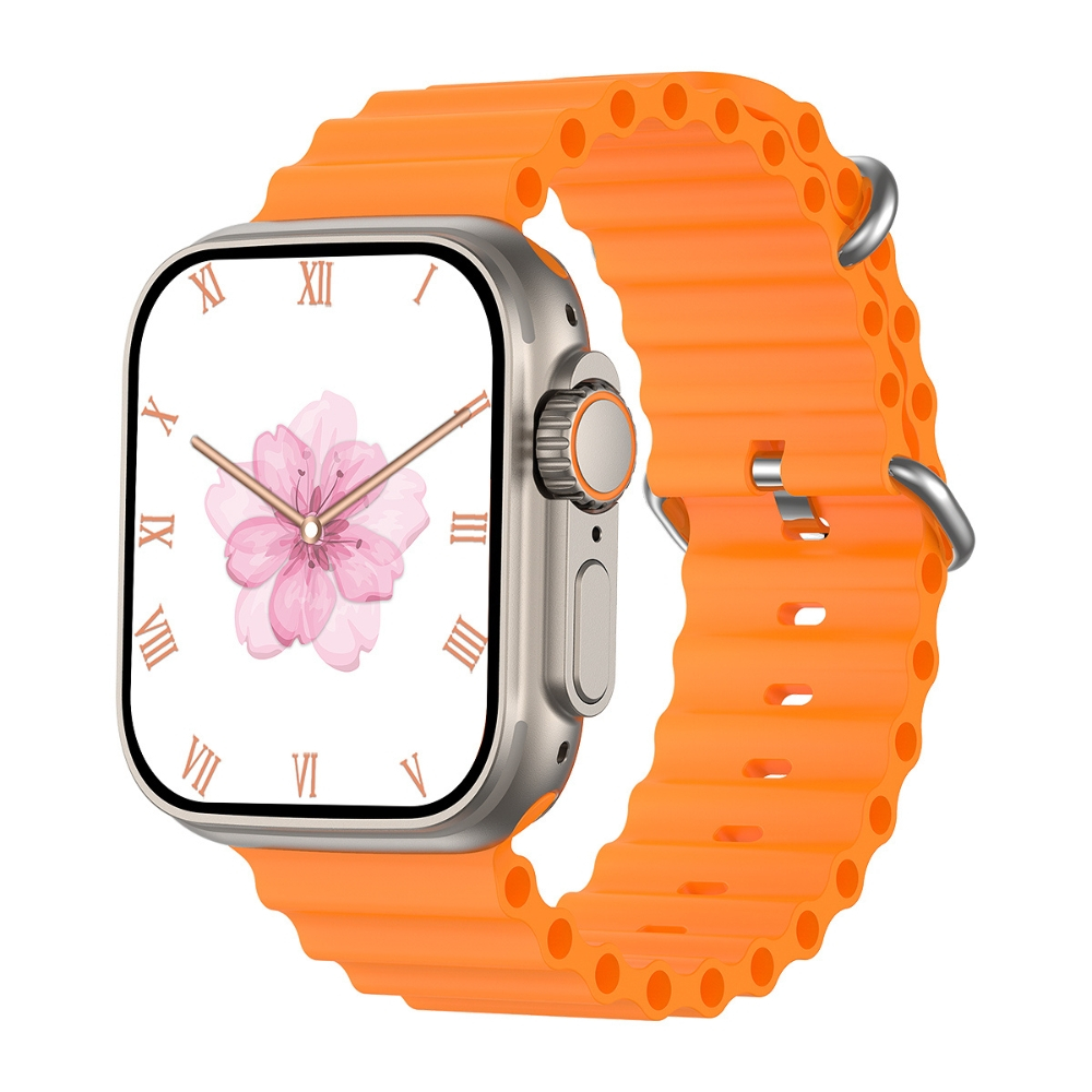 Smartwatch ULTRA 3 Mini 1.52” Feminino |IP68 ECG NFC ChatGPT Laranja