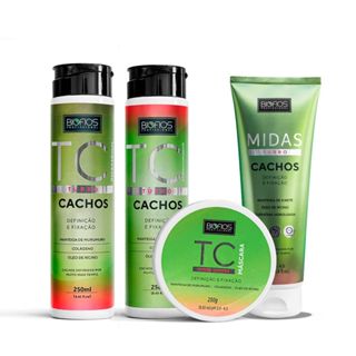 Kit Turbo Cachos Completo - Fixação e Definição de Cachos (4 itens) Biofios Profissional em Oferta na Shopee