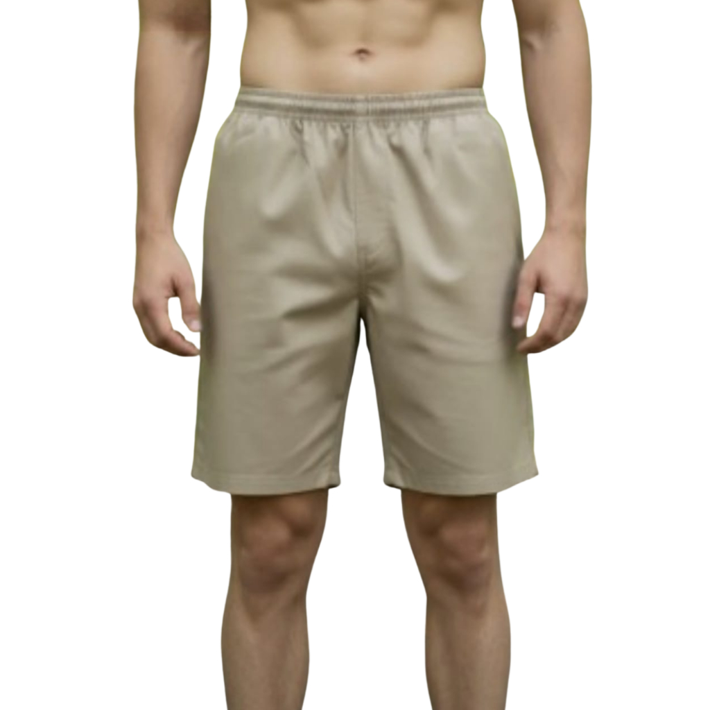 Bermuda brim caqui CDP, Presidio, Short,Padrão,Sem cordão, Sem bolsos, Cadeia, Preso, Detento
