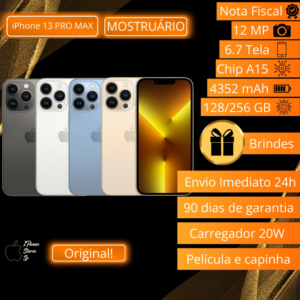 Iphone 13 Pro Max 256GB Com Garantia e Nota Fiscal, VITRINE PERFEITA