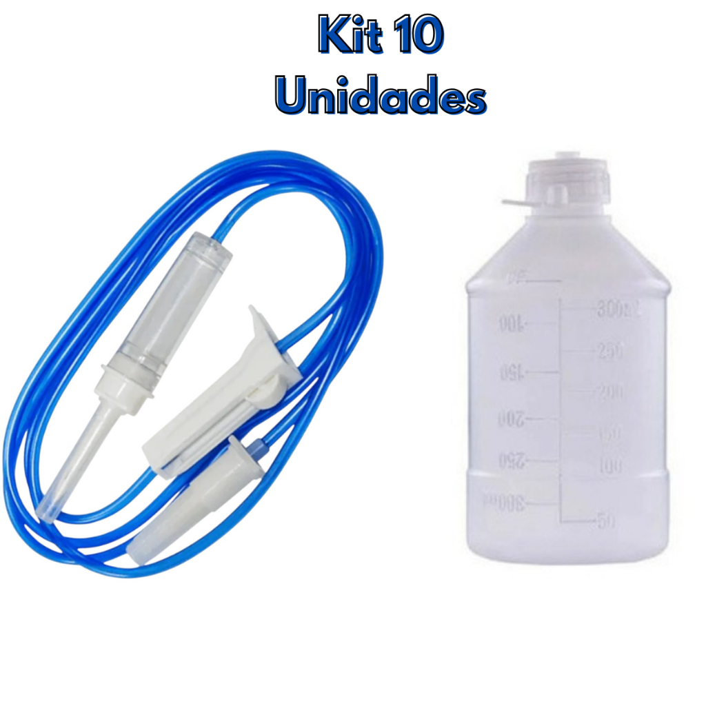 10 Equipos + 10 Frascos Kit Dieta Nutrição Enteral 300mL em Oferta na Shopee