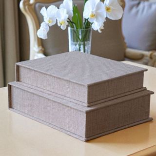 Caixas Decorativas com Revestimento em Juta Acabamento Premium em Oferta na Shopee