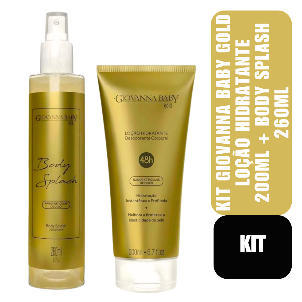 Kit Gold Giovanna Baby Body Splash 260ml + Loção Hidratante 200ml em Oferta na Shopee