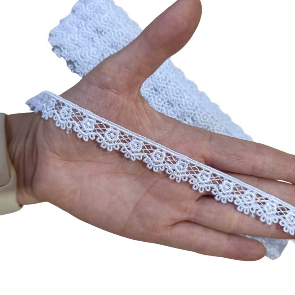 Renda Guipir Branco CHL 653 13,7mts em Oferta na Shopee