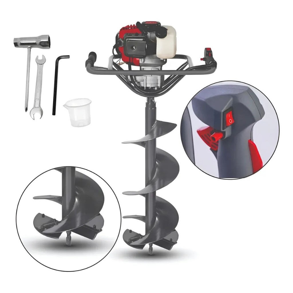 PERFURADOR DE SOLO BPS52 C/ BROCA DE 30CM 52cc/2,0 CV - BRANCO MOTORES em Oferta na Shopee