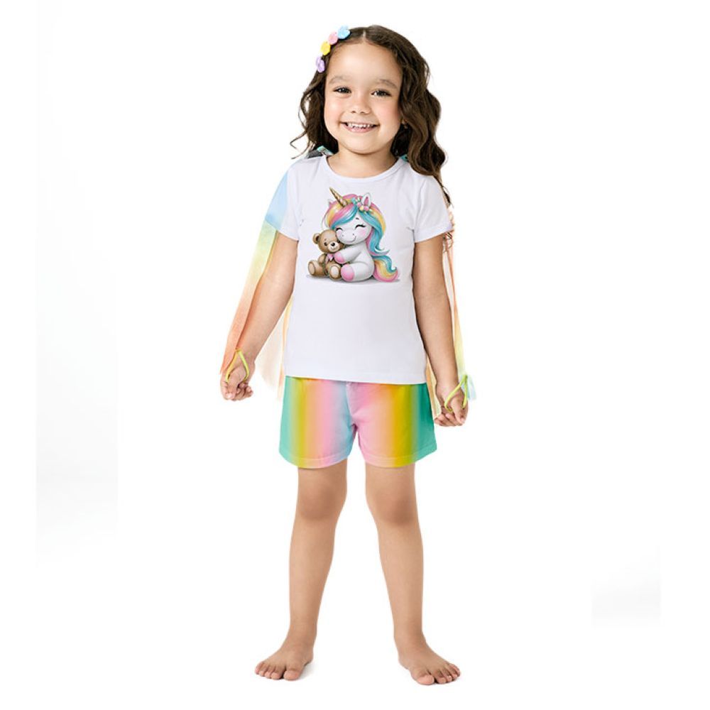 Pijama Infantil Menina com Capa Unicórnio Kyly - 1001149