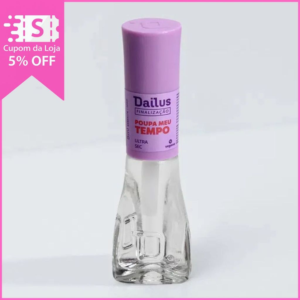 Ultra Secante Dailus Poupa Meu Tempo 8ml – Secagem Rápida e Brilho Imediato em Oferta na Shopee
