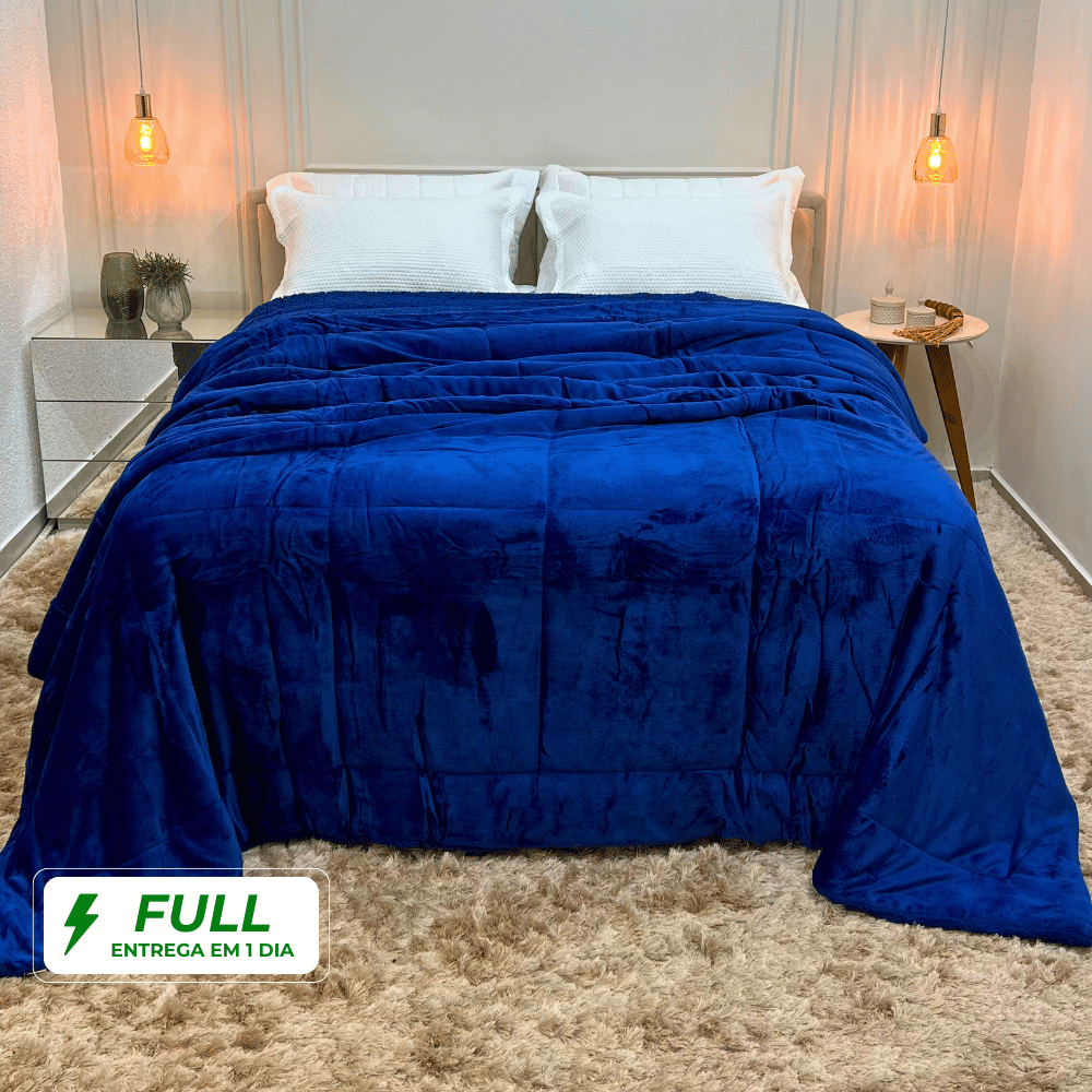 Cobertor Coberdrom 600 Fios Casal Queen King Sherpa Lã de Pele de Carneiro Dupla Face Inverno Frio