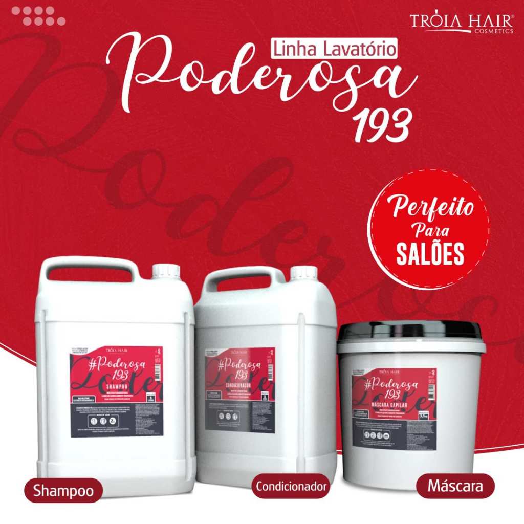 Kit Galão Para Lavatório Poderosa 1.9.3 - Troia Hair |O Kit Ideal para o seu Salão|