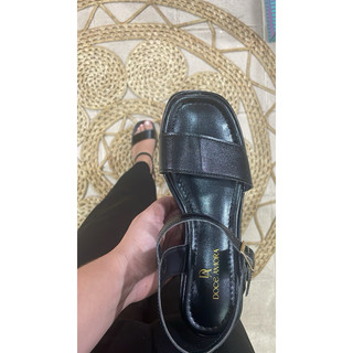 sandália plataforma preta feminina
