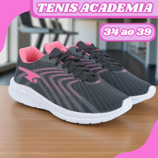 Tênis Feminino Esportivo Academia Corrida Confortável Leve Ideal Para Caminhada e Treinos 34 ao 43 em Oferta na Shopee