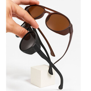 óculos de sol redondo esteampunk alok aviador proteçao uv4400 retro